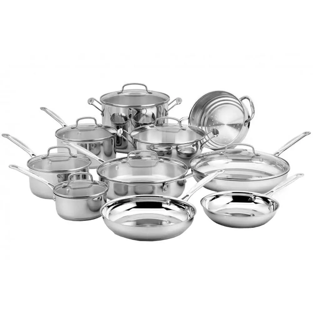Chef's Classic 17-Piece Stainless Steel Cookware Set by Cuisinart 3 Chef's Classic 17-Piece Stainless Steel Cookware Set by Cuisinart