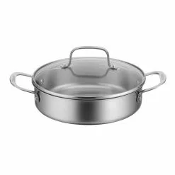Tri-Ply 10-Piece Stainless Steel Cookware Set with Glass Lids by Cuisinart -Cookware Sales Shop stainless steel cuisinart pot pan sets ptp 10 c3 1000