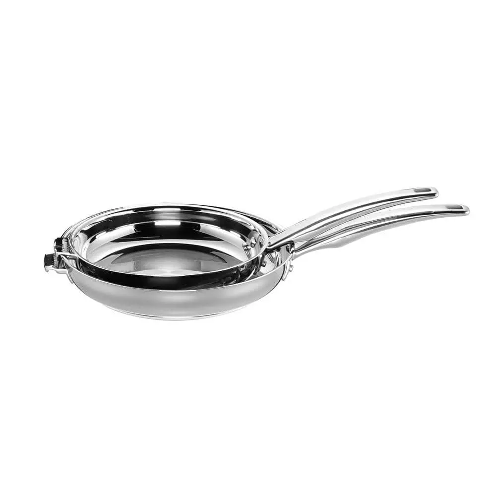 Smartnest 2-Piece Stainless Steel Skillet Set with Nesting Tabs by Cuisinart 3 Smartnest 2-Piece Stainless Steel Skillet Set with Nesting Tabs by Cuisinart