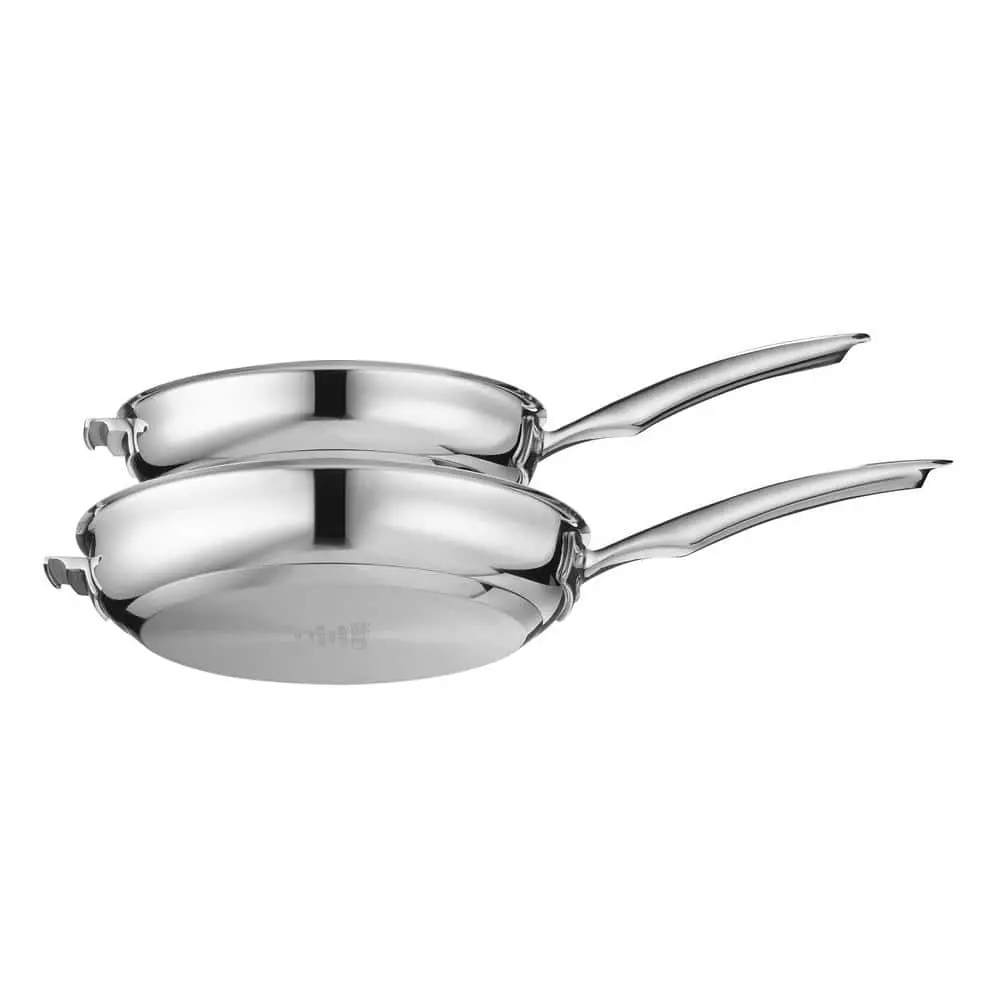 Smartnest 2-Piece Stainless Steel Skillet Set with Nesting Tabs by Cuisinart 4 Smartnest 2-Piece Stainless Steel Skillet Set with Nesting Tabs by Cuisinart - Image 2