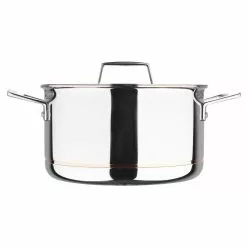 5CX 5 qt. Round Stainless Steel Dutch Oven with Lid by MasterPRO 12 5CX 5 qt. Round Stainless Steel Dutch Oven with Lid by MasterPRO -Cookware Sales Shop stainless steel dutch ovens mpus10183stsms 4f 1000