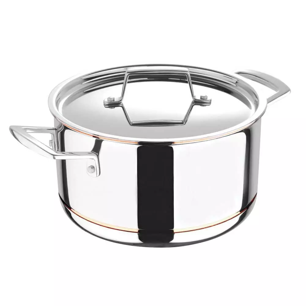 5CX 5 qt. Round Stainless Steel Dutch Oven with Lid by MasterPRO 3 5CX 5 qt. Round Stainless Steel Dutch Oven with Lid by MasterPRO