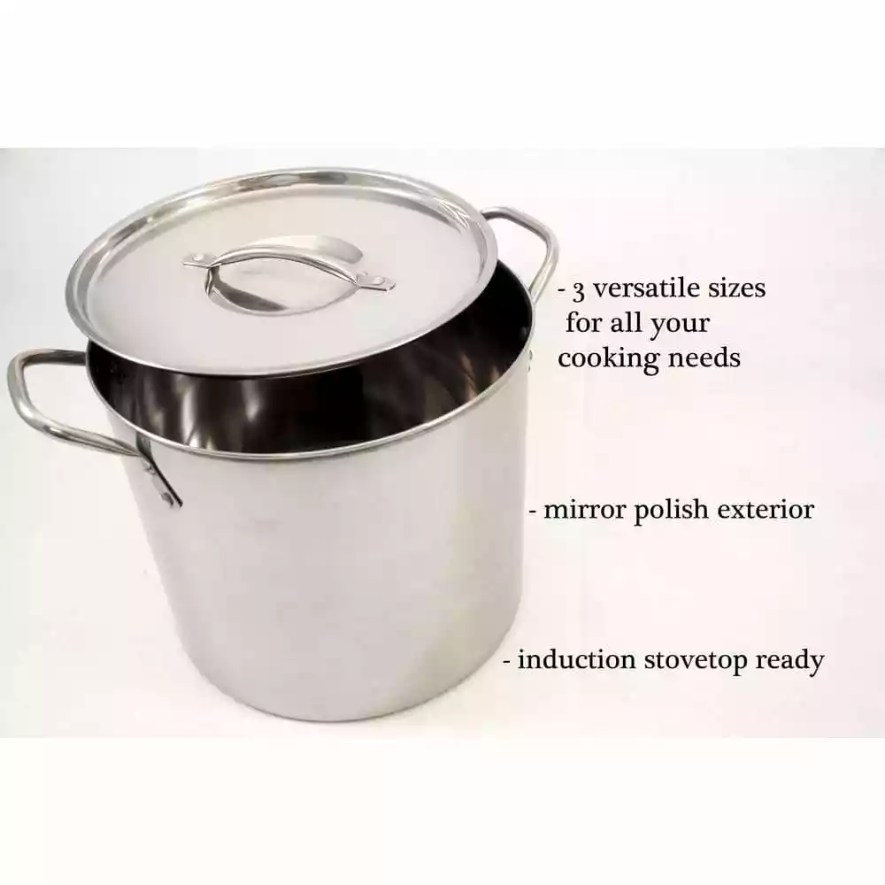 4-Piece Stainless Steel Stock Pot Set by ExcelSteel 6 4-Piece Stainless Steel Stock Pot Set by ExcelSteel - Image 4