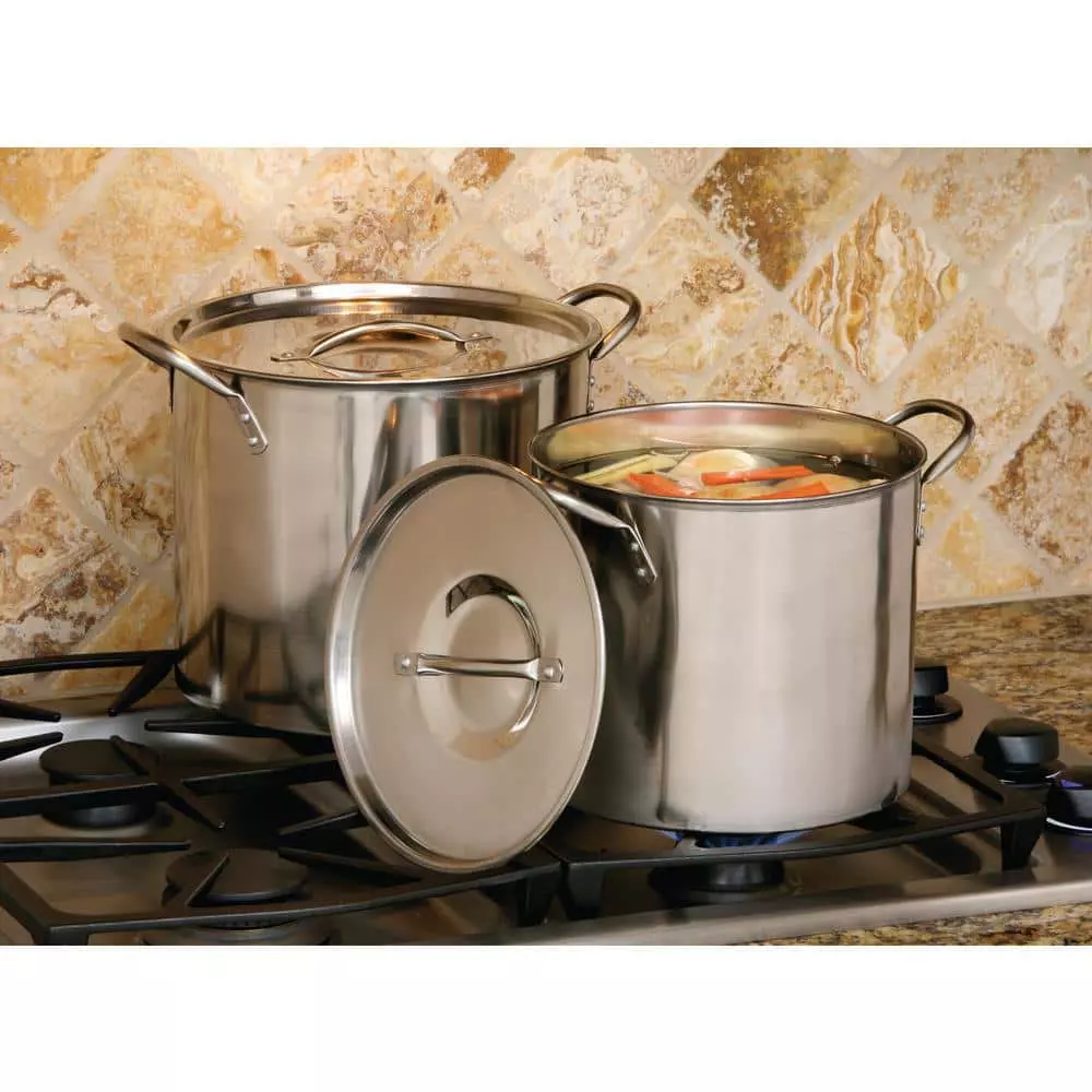 4-Piece Stainless Steel Stock Pot Set by ExcelSteel 8 4-Piece Stainless Steel Stock Pot Set by ExcelSteel - Image 6