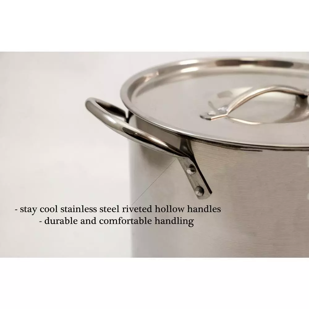 4-Piece Stainless Steel Stock Pot Set by ExcelSteel 4 4-Piece Stainless Steel Stock Pot Set by ExcelSteel - Image 2