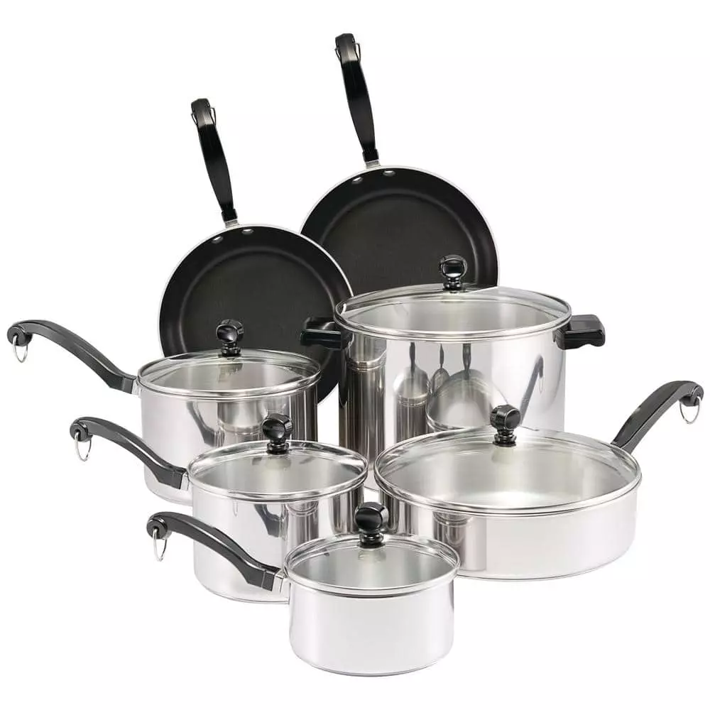 12-Piece Classic Series Stainless Steel Cookware Set by Farberware 3 12-Piece Classic Series Stainless Steel Cookware Set by Farberware