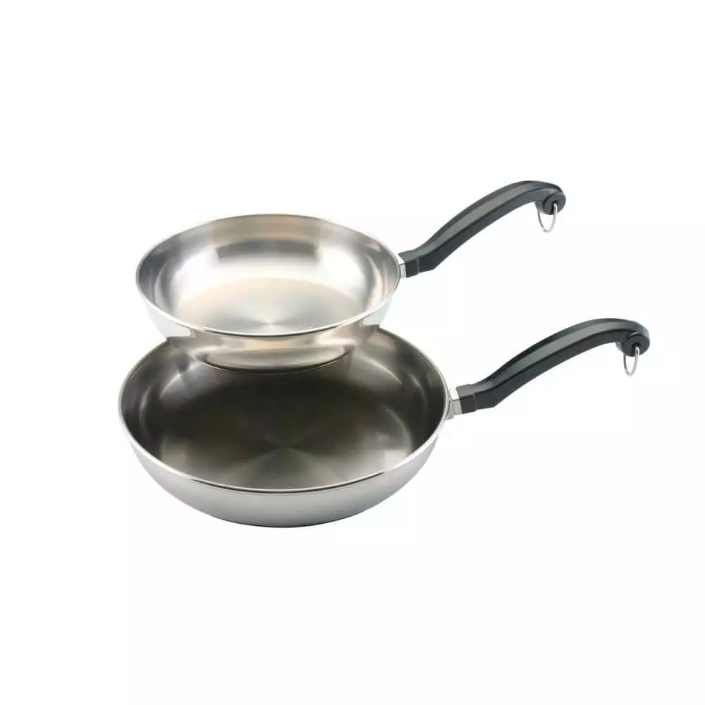 Classic Series 2-Piece Stainless Steel Stovetop Skillet Set by Farberware 3 Classic Series 2-Piece Stainless Steel Stovetop Skillet Set by Farberware