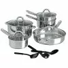 Cuisine Select Abruzzo 12-Piece Stainless Steel Nonstick Cookware Set by Gibson Home 1 Cuisine Select Abruzzo 12-Piece Stainless Steel Nonstick Cookware Set by Gibson Home -Cookware Sales Shop stainless steel gibson home pot pan sets 98586655m 64 1000