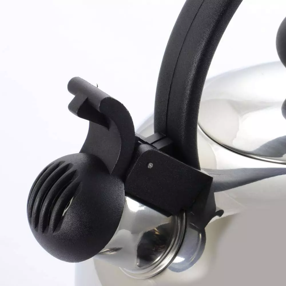 Spring 10-Cup Silver Stainless Steel Whistling Kettle by Gibson 5 Spring 10-Cup Silver Stainless Steel Whistling Kettle by Gibson - Image 3