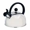 Spring 10-Cup Silver Stainless Steel Whistling Kettle by Gibson