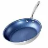 Classic Blue 10 in. Stainless Steel Tri-Ply Base Premium Nonstick Chef's Quality Frying Pan by Granite Stone Diamond -Cookware Sales Shop stainless steel granite stone diamond skillets 7783 64 1000