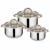 Kitchen Sense 6-Piece Stainless Steel Casserole Set Pots and Lids by J&V TEXTILES 2 Kitchen Sense 6-Piece Stainless Steel Casserole Set Pots and Lids by J&V TEXTILES -Cookware Sales Shop stainless steel j v textiles stock pots 8941 64 1000
