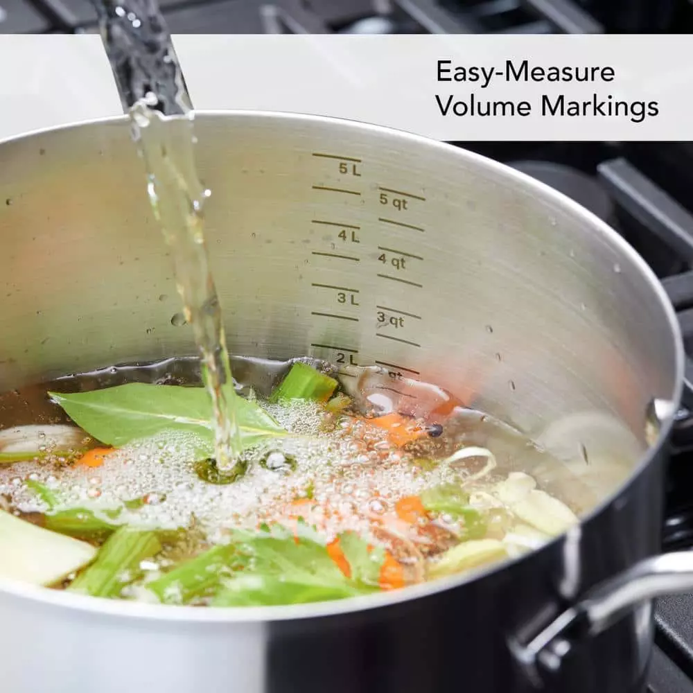 11-Piece 3-Ply Base Stainless Steel Cookware Set, Silver by KitchenAid 10 11-Piece 3-Ply Base Stainless Steel Cookware Set, Silver by KitchenAid - Image 8