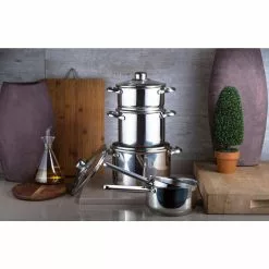 Ideal 4.2 qt. Round Stainless Steel Casserole Dish with Glass Lid by Magefesa 7 Ideal 4.2 qt. Round Stainless Steel Casserole Dish with Glass Lid by Magefesa -Cookware Sales Shop stainless steel magefesa dutch ovens 01pxideol20 c3 1000