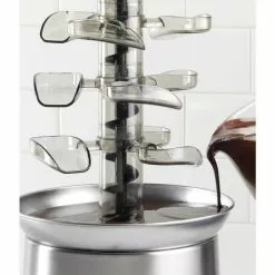 1 qt. Stainless Steel Cascading Chocolate Fondue Pot by Nostalgia 11 1 qt. Stainless Steel Cascading Chocolate Fondue Pot by Nostalgia -Cookware Sales Shop stainless steel nostalgia fondue pots ncff1000ss 4f 1000
