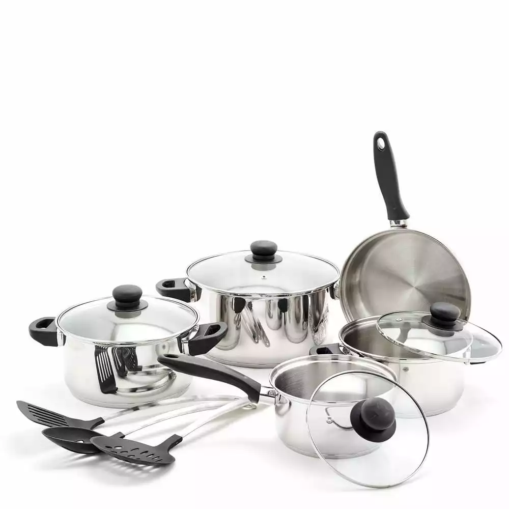 Essentials 12-Piece Stainless Steel Cookware Set by Old Dutch 3 Essentials 12-Piece Stainless Steel Cookware Set by Old Dutch