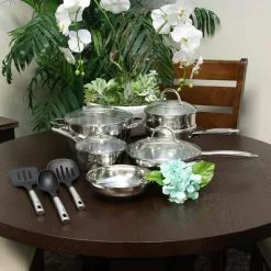 Ridgewell 13-Piece Stainless Steel Cookware Set by Oster 7 Ridgewell 13-Piece Stainless Steel Cookware Set by Oster -Cookware Sales Shop stainless steel oster pot pan sets 985100920m 4f 1000