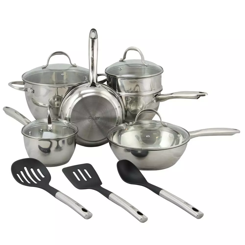 Ridgewell 13-Piece Stainless Steel Cookware Set by Oster 3 Ridgewell 13-Piece Stainless Steel Cookware Set by Oster