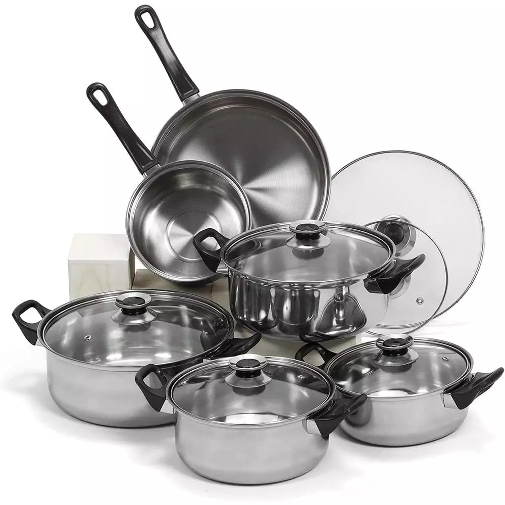 12 Piece Stainless Steel Cookware Set by THE CLEAN STORE 3 12 Piece Stainless Steel Cookware Set by THE CLEAN STORE