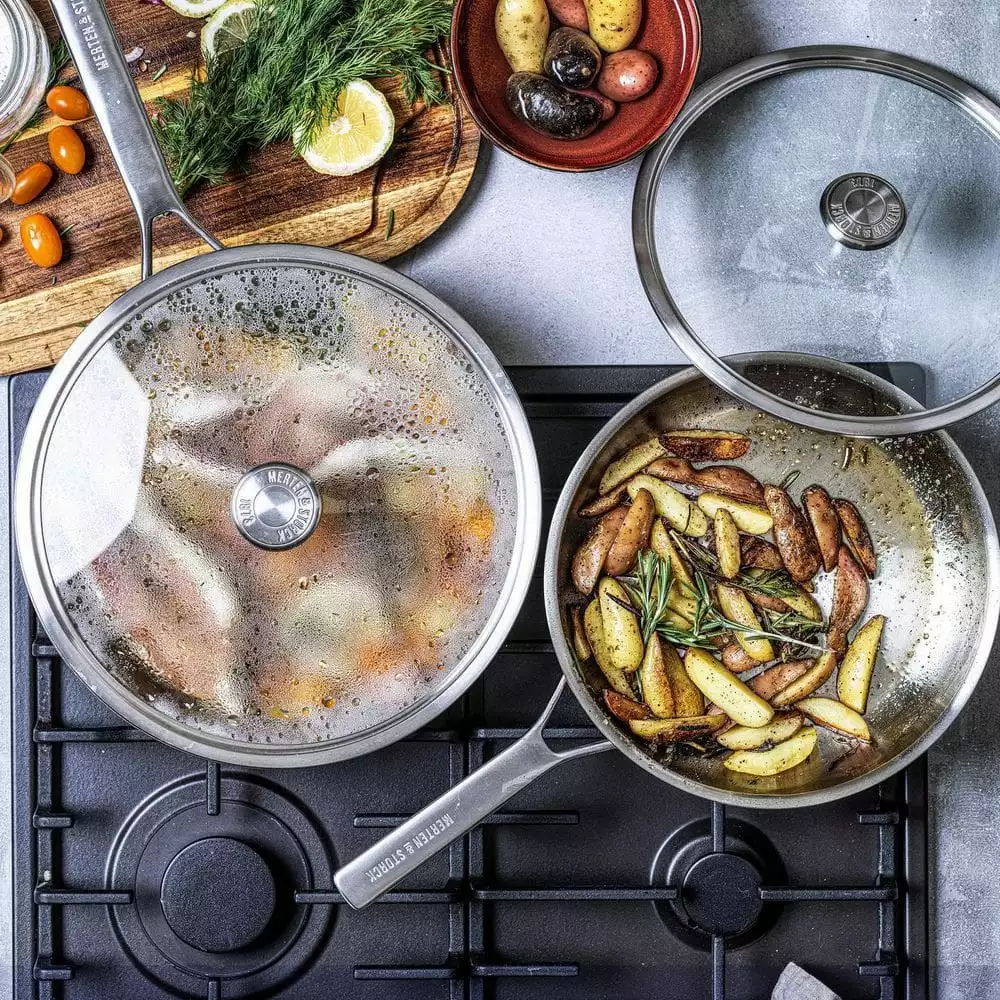 Merten and Storck Tri-Ply 14-Piece Stainless Steel Induction Cookware Pots and Pans Set by Merten & Storck 6 Merten and Storck Tri-Ply 14-Piece Stainless Steel Induction Cookware Pots and Pans Set by Merten & Storck - Image 4