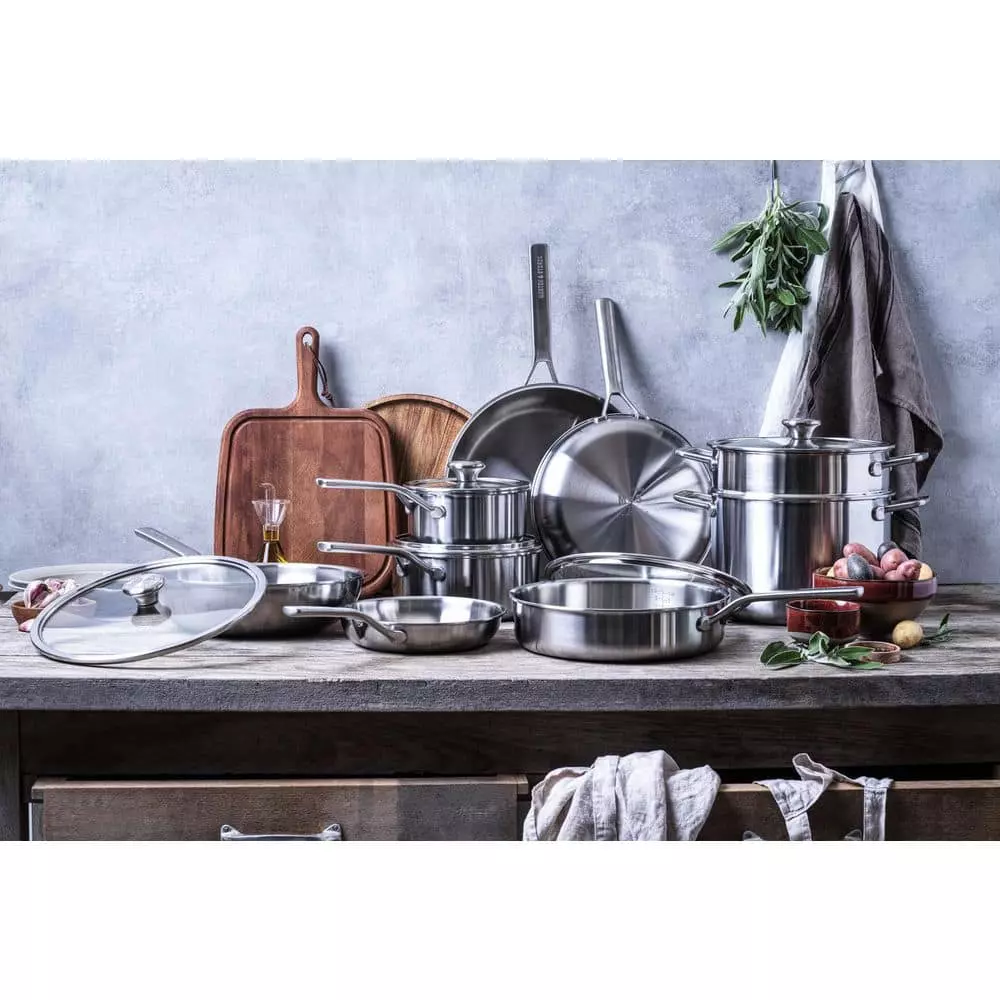 Merten and Storck Tri-Ply 14-Piece Stainless Steel Induction Cookware Pots and Pans Set by Merten & Storck 3 Merten and Storck Tri-Ply 14-Piece Stainless Steel Induction Cookware Pots and Pans Set by Merten & Storck
