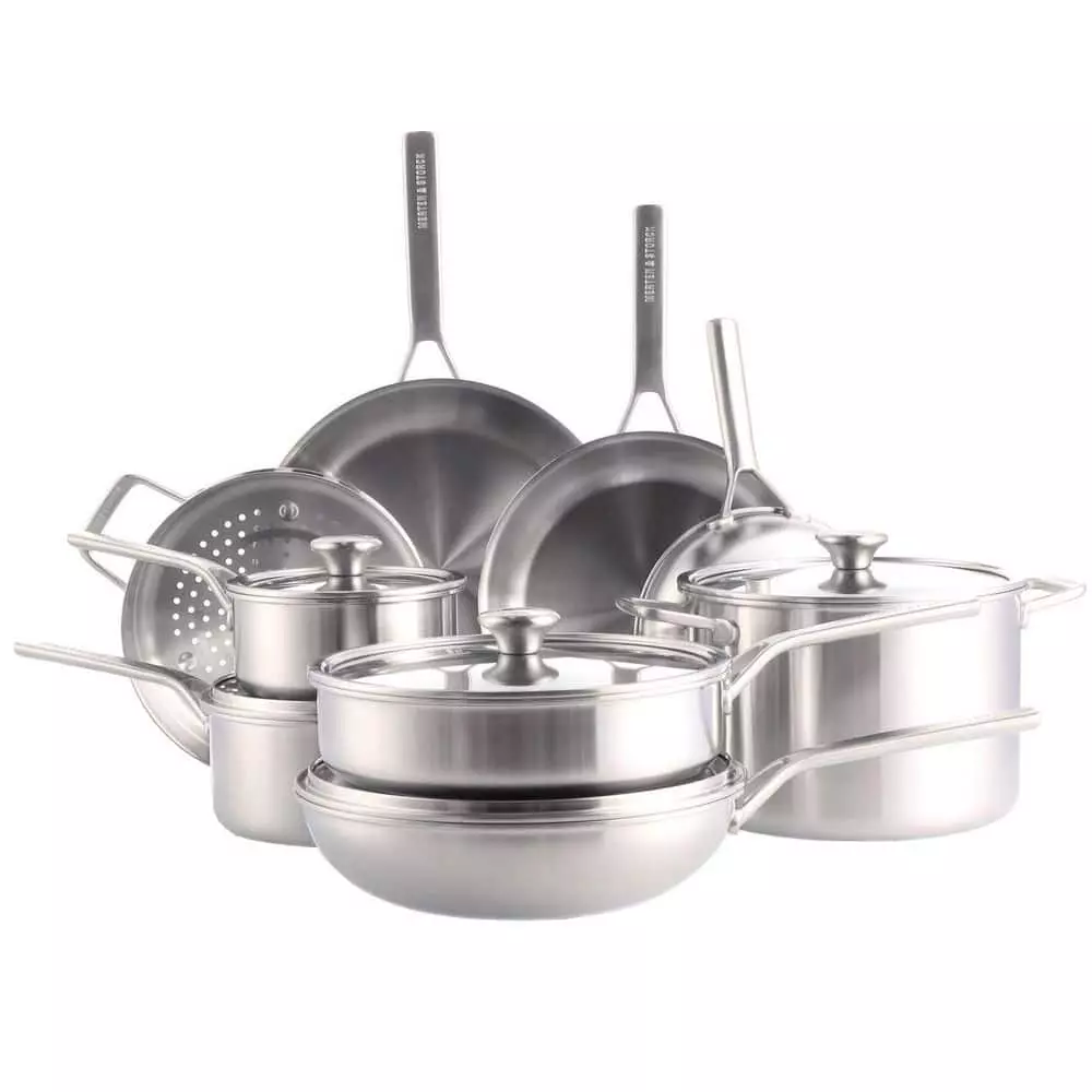 Merten and Storck Tri-Ply 14-Piece Stainless Steel Induction Cookware Pots and Pans Set by Merten & Storck 4 Merten and Storck Tri-Ply 14-Piece Stainless Steel Induction Cookware Pots and Pans Set by Merten & Storck - Image 2