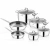10-Piece Stainless Steel Assorted Cookware Set with Glass Lids by CONTEXT 2 10-Piece Stainless Steel Assorted Cookware Set with Glass Lids by CONTEXT -Cookware Sales Shop stainless steel pot pan sets ctsetcook10ss 64 1000