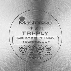 Giro 10 Piece Stainless Steel Nonstick Cookware Set with Lids in Silver by MasterPRO 13 Giro 10 Piece Stainless Steel Nonstick Cookware Set with Lids in Silver by MasterPRO -Cookware Sales Shop stainless steel pot pan sets mpus10164stsms 1f 1000