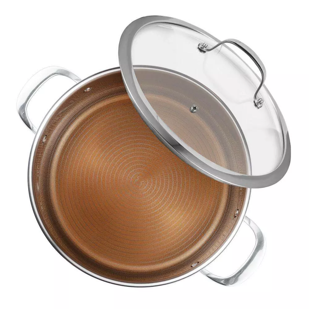 Giro 10 Piece Stainless Steel Nonstick Cookware Set with Lids in Silver by MasterPRO 7 Giro 10 Piece Stainless Steel Nonstick Cookware Set with Lids in Silver by MasterPRO - Image 5