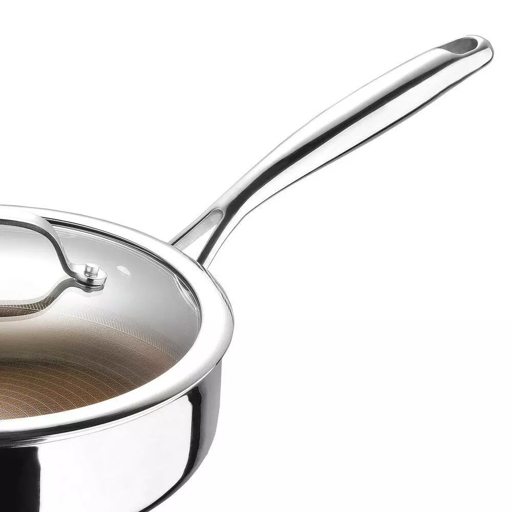 Giro 10 Piece Stainless Steel Nonstick Cookware Set with Lids in Silver by MasterPRO 9 Giro 10 Piece Stainless Steel Nonstick Cookware Set with Lids in Silver by MasterPRO - Image 7