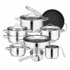 Miki 14-Piece Stainless Steel Non Stick Cookware Set by Velaze 1 Miki 14-Piece Stainless Steel Non Stick Cookware Set by Velaze -Cookware Sales Shop stainless steel pot pan sets vlz gb 14 64 1000