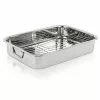 18 in. Classic Stainless Steel Roasting Pan with Roasting Rack by Lexi Home 2 18 in. Classic Stainless Steel Roasting Pan with Roasting Rack by Lexi Home -Cookware Sales Shop stainless steel roasting pans lb5502 64 1000