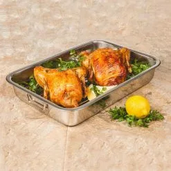 Stainless Steel Roasting Pan with Rack by Unbranded 9 Stainless Steel Roasting Pan with Rack by Unbranded -Cookware Sales Shop stainless steel roasting pans mw3553 1f 1000