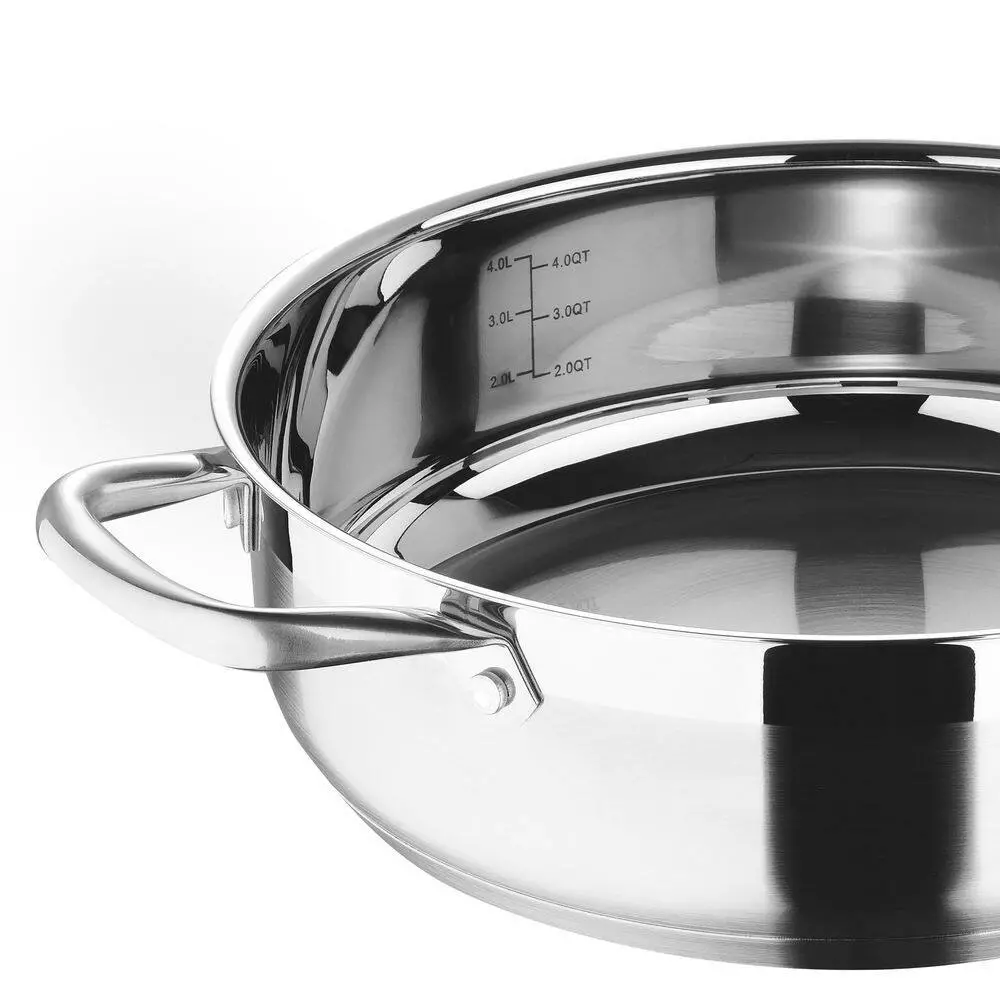 5 qt. Stainless Steel Saute Pan with Lid by BERGNER 7 5 qt. Stainless Steel Saute Pan with Lid by BERGNER - Image 5