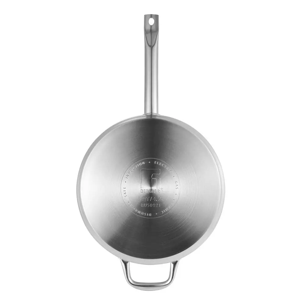 5 qt. Stainless Steel Saute Pan with Lid by BERGNER 5 5 qt. Stainless Steel Saute Pan with Lid by BERGNER - Image 3