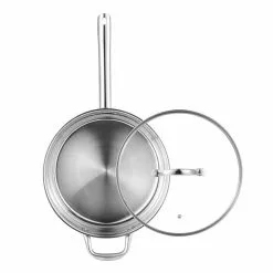 5 qt. Stainless Steel Saute Pan with Lid by BERGNER 15 5 qt. Stainless Steel Saute Pan with Lid by BERGNER -Cookware Sales Shop stainless steel saute pans bgus10110sts 76 1000