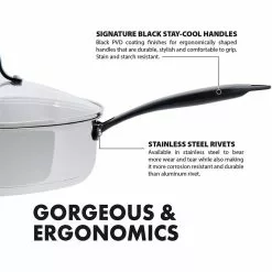 5 Qt. 12 in. Tri-Ply Stainless Steel Saute Pan by GRANDTIES -Cookware Sales Shop stainless steel saute pans gt302110501 1f 1000