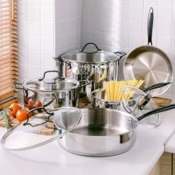 5 Qt. 12 in. Tri-Ply Stainless Steel Saute Pan by GRANDTIES -Cookware Sales Shop stainless steel saute pans gt302110501 76 1000