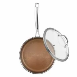 Giro 3 qt. Stainless Steel Nonstick Saute Pan with Lid by MasterPRO -Cookware Sales Shop stainless steel saute pans mpus10163stsms 4f 1000