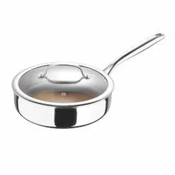 Giro 3 qt. Stainless Steel Nonstick Saute Pan with Lid by MasterPRO
