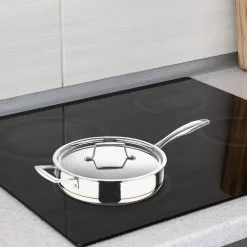 5CX 3 qt. Stainless Steel 5-Ply Copper Core Saute Pan with Lid by MasterPRO 17 5CX 3 qt. Stainless Steel 5-Ply Copper Core Saute Pan with Lid by MasterPRO -Cookware Sales Shop stainless steel saute pans mpus10185stsms 31 1000