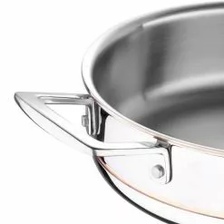 5CX 3 qt. Stainless Steel 5-Ply Copper Core Saute Pan with Lid by MasterPRO 14 5CX 3 qt. Stainless Steel 5-Ply Copper Core Saute Pan with Lid by MasterPRO -Cookware Sales Shop stainless steel saute pans mpus10185stsms 44 1000