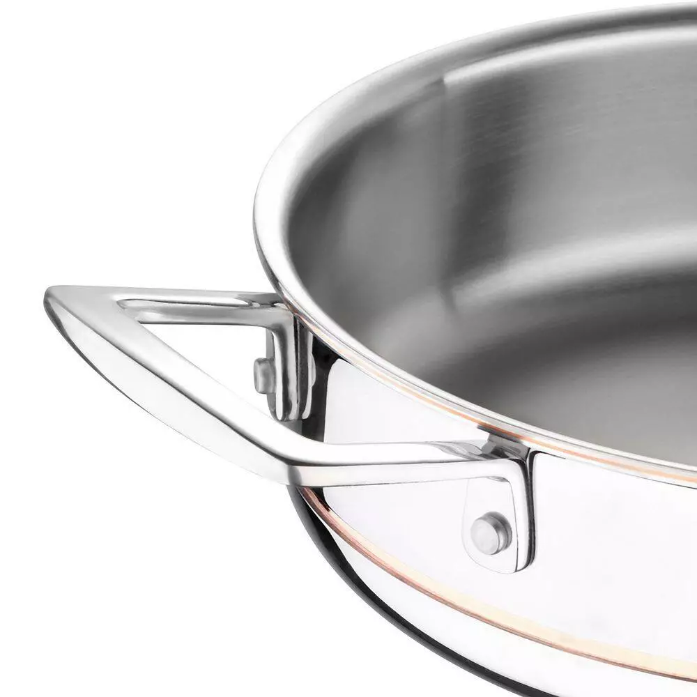 5CX 3 qt. Stainless Steel 5-Ply Copper Core Saute Pan with Lid by MasterPRO 7 5CX 3 qt. Stainless Steel 5-Ply Copper Core Saute Pan with Lid by MasterPRO - Image 5
