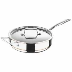 5CX 3 qt. Stainless Steel 5-Ply Copper Core Saute Pan with Lid by MasterPRO