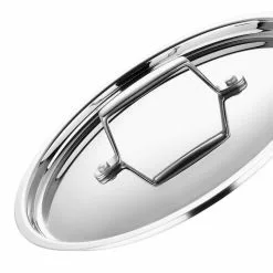 5CX 3 qt. Stainless Steel 5-Ply Copper Core Saute Pan with Lid by MasterPRO 15 5CX 3 qt. Stainless Steel 5-Ply Copper Core Saute Pan with Lid by MasterPRO -Cookware Sales Shop stainless steel saute pans mpus10185stsms fa 1000