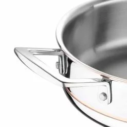 5CX 6 qt. Stainless Steel 5-Ply Copper Core Deep Saute Pan with Lid by MasterPRO -Cookware Sales Shop stainless steel saute pans mpus10186stsms 44 1000