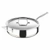 5CX 6 qt. Stainless Steel 5-Ply Copper Core Deep Saute Pan with Lid by MasterPRO -Cookware Sales Shop stainless steel saute pans mpus10186stsms 64 1000
