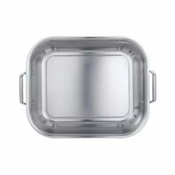 Gourmet Prima 7 Qt. Stainless Steel Roasting Pan with Basting Rack by Tramontina 10 Gourmet Prima 7 Qt. Stainless Steel Roasting Pan with Basting Rack by Tramontina -Cookware Sales Shop stainless steel semi polished tramontina roasting pans 80203 009ds 4f 1000