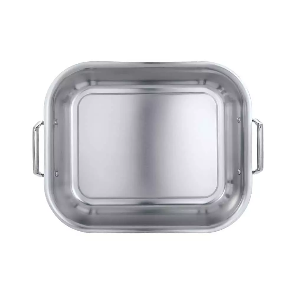 Gourmet Prima 7 Qt. Stainless Steel Roasting Pan with Basting Rack by Tramontina 5 Gourmet Prima 7 Qt. Stainless Steel Roasting Pan with Basting Rack by Tramontina - Image 3