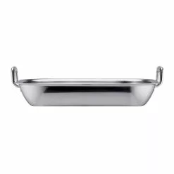 Gourmet Prima 10 Qt. Stainless Steel Roasting Pan with Basting Rack by Tramontina -Cookware Sales Shop stainless steel semi polished tramontina roasting pans 80203 010ds 44 1000